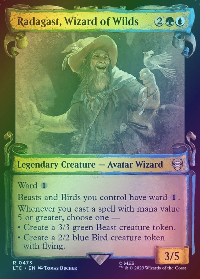 Radagast, Wizard of Wilds (LTC) (473) / Showcase / Foil