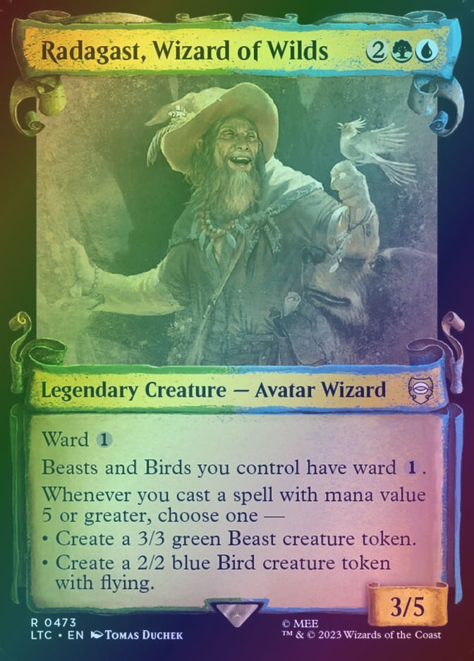 Radagast, Wizard of Wilds (LTC) (473) / Showcase / Foil