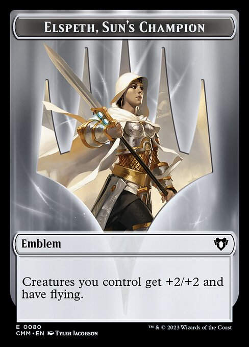Elspeth, Sun's Champion Emblem (tcmm) // Warrior (tcmm) (Commander Deck)