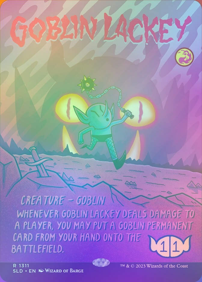 Goblin Lackey (SLD) (1311★) / Borderless / Rainbow Foil