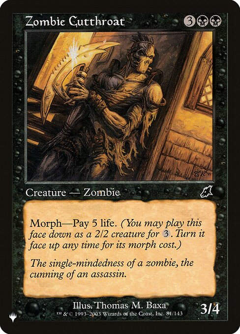 Zombie Cutthroat (PLST) (SCG-81)