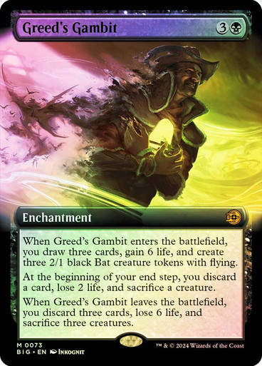 Greed's Gambit (BIG) (73) / Extended Art / Foil