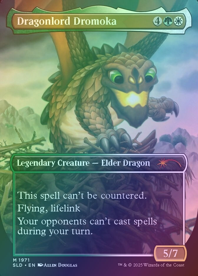 Dragonlord Dromoka // Dragonlord Dromoka (SLD) (1971) / Borderless / Foil — cara 2 de 2
