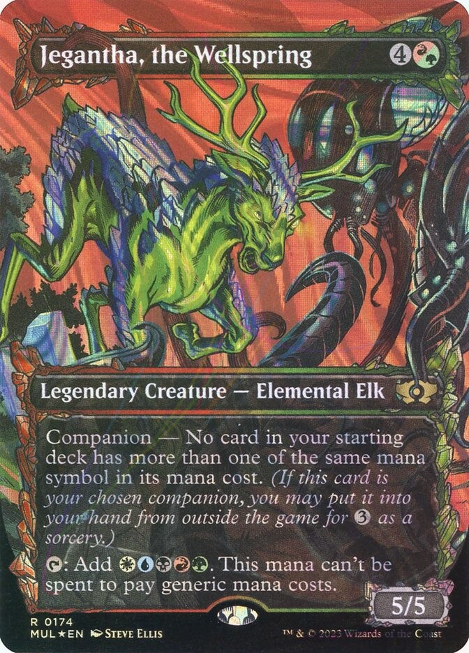 Jegantha, the Wellspring (MUL) (174) / Borderless / Showcase / Halo Foil