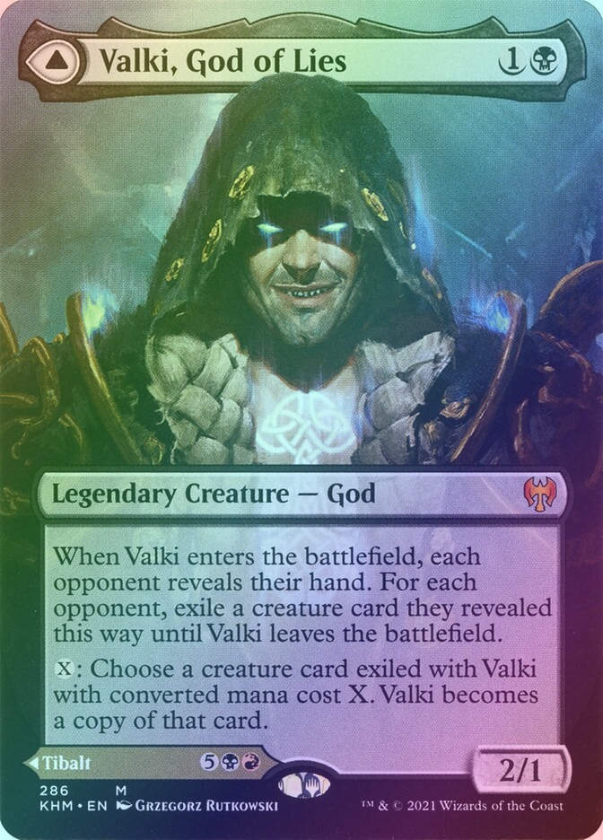 Valki, God of Lies // Tibalt, Cosmic Impostor (KHM) (286) / Borderless / Foil