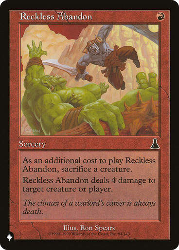 Reckless Abandon (PLST) (UDS-94)