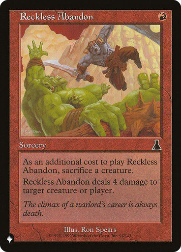 Reckless Abandon (PLST) (UDS-94)