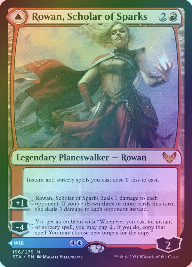 Rowan, Scholar of Sparks // Will, Scholar of Frost (STX) (156) / Foil