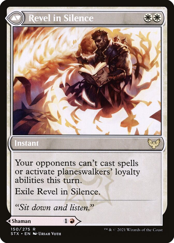 Flamescroll Celebrant // Revel in Silence (STX) (150) — cara 2 de 2