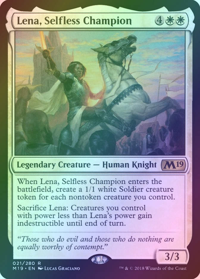 Lena, Selfless Champion (M19) (21) / Foil