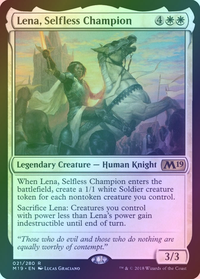 Lena, Selfless Champion (M19) (21) / Foil