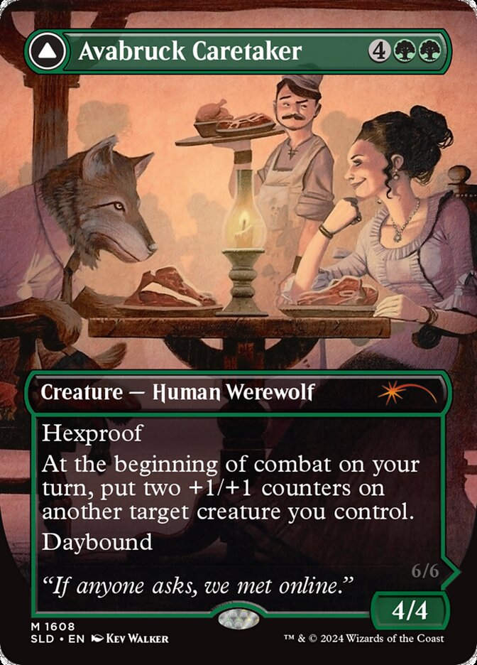 Avabruck Caretaker // Hollowhenge Huntmaster (SLD) (1608) / Borderless