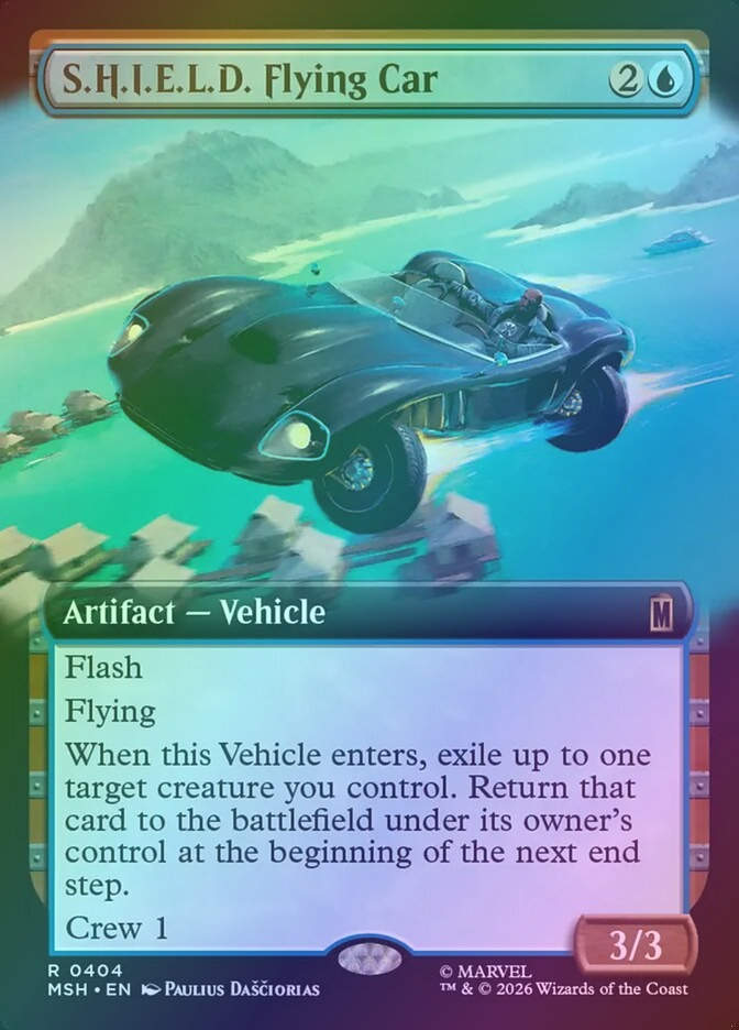 S.H.I.E.L.D. Flying Car (MSH) (404) / Extended Art / Foil