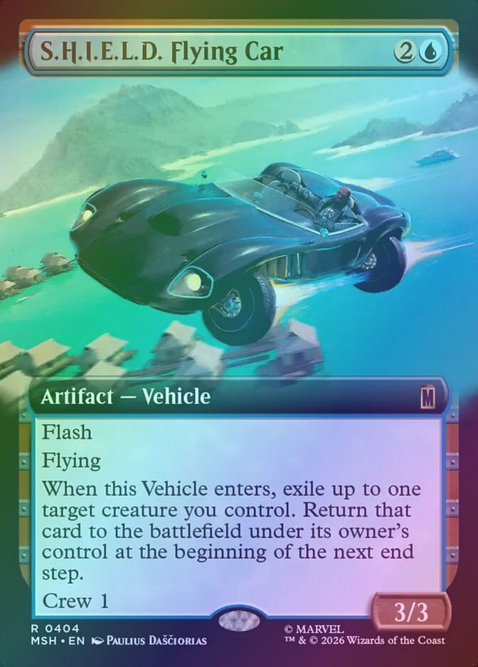 S.H.I.E.L.D. Flying Car (MSH) (404) / Extended Art / Foil