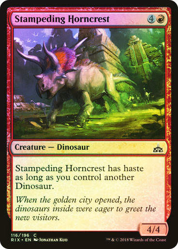 Stampeding Horncrest (RIX) (116) / Foil