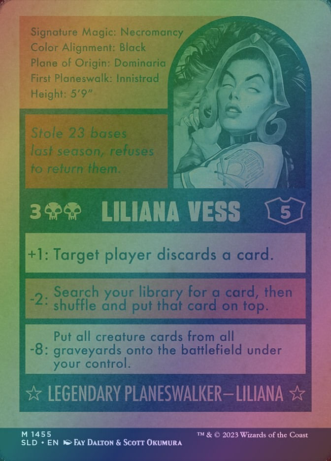 Liliana Vess // Liliana Vess (SLD) (1455) / Borderless / Foil — cara 2 de 2