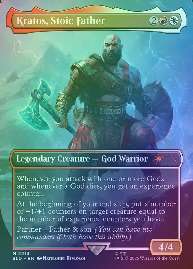 Kratos, Stoic Father (SLD) (2213) / Borderless / Foil