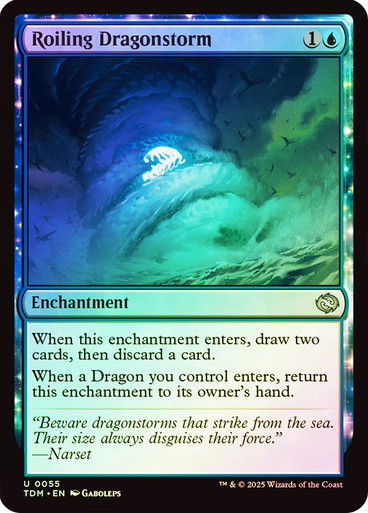 Roiling Dragonstorm (TDM) (55) / Foil