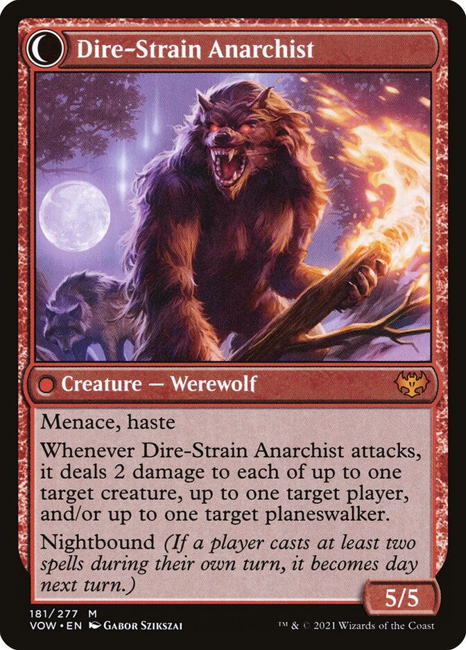 Volatile Arsonist // Dire-Strain Anarchist (VOW) (181) — cara 2 de 2