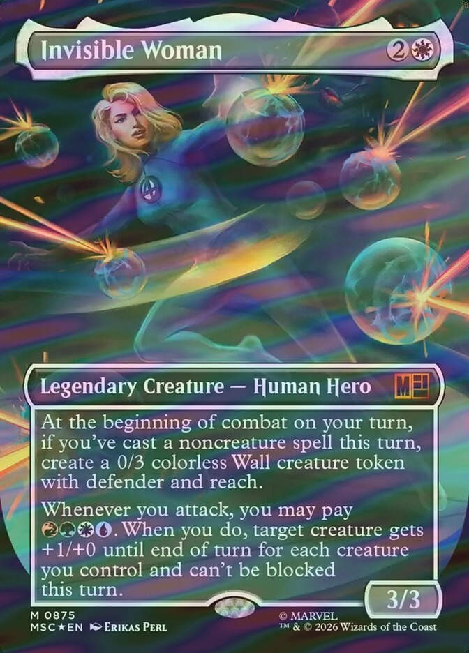 Invisible Woman (MSC) (875) / Borderless / Surge Foil