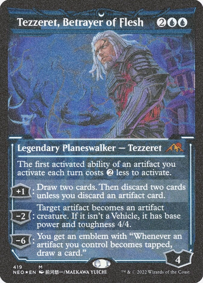 Tezzeret, Betrayer of Flesh (NEO) (419) / Showcase / Foil Etched
