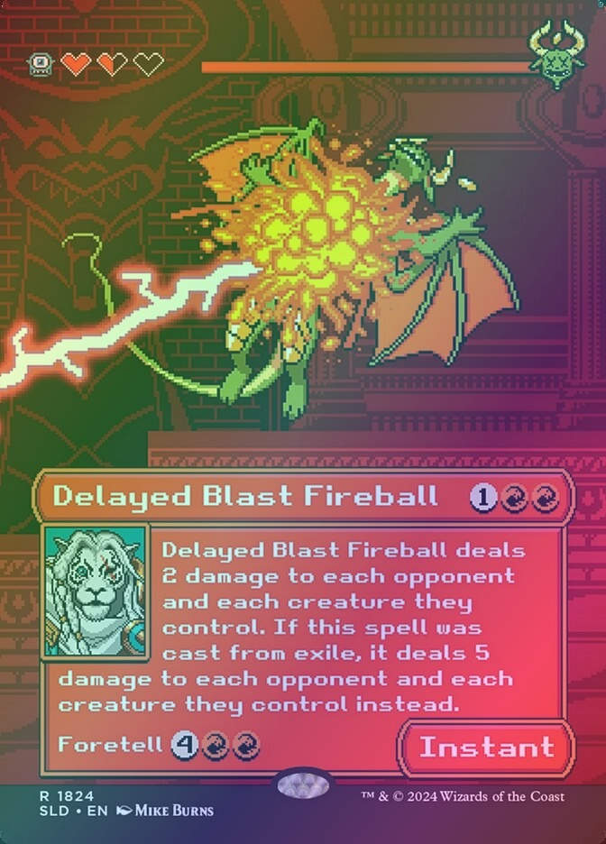 Delayed Blast Fireball (SLD) (1824) / Borderless / Rainbow Foil