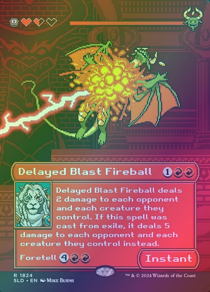 Delayed Blast Fireball (SLD) (1824) / Borderless / Rainbow Foil