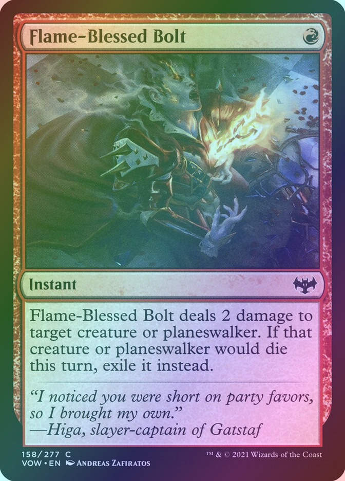 Flame-Blessed Bolt (VOW) (158) / Foil