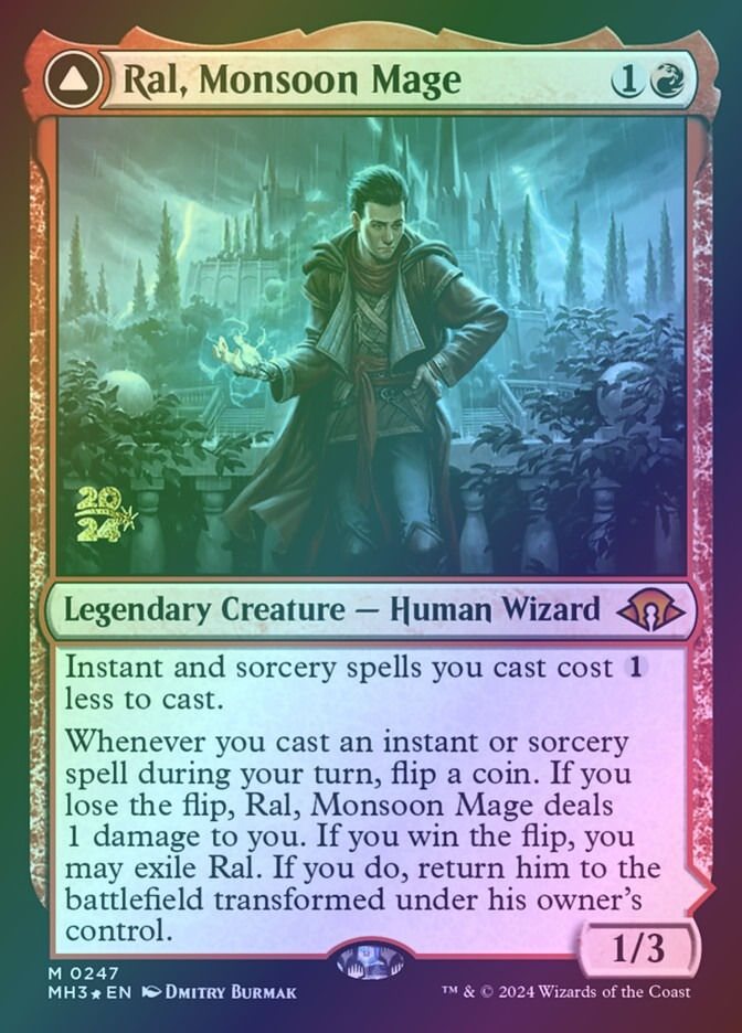 Ral, Monsoon Mage // Ral, Leyline Prodigy (PMH3) (247s) / Foil — cara 1 de 2