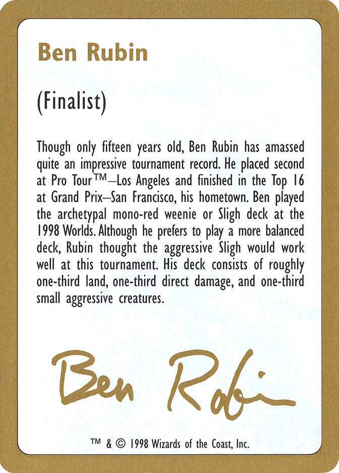 Ben Rubin Bio (WC98) (br0a)