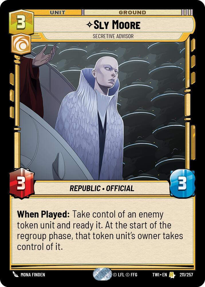 Sly Moore - Secretive Advisor (TWI) (211/257) / Foil