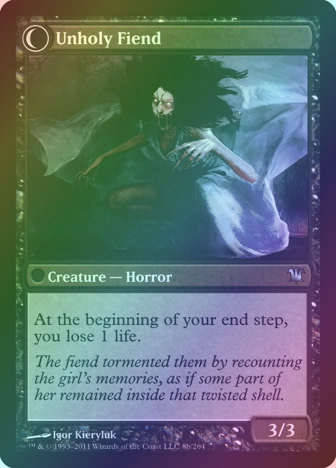 Cloistered Youth // Unholy Fiend (ISD) (8) / Foil — cara 2 de 2