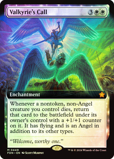 Valkyrie's Call (FDN) (449) / Foil / Extended Art