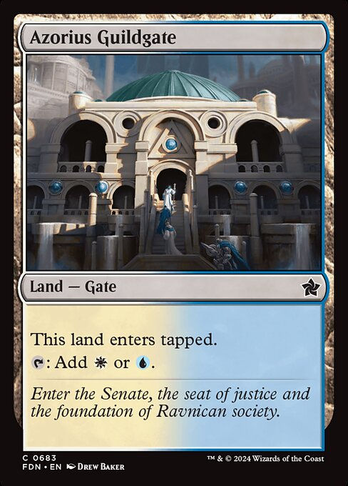 Azorius Guildgate (FDN) (683) (Starter)