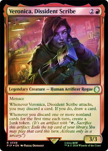 Veronica, Dissident Scribe (pip) (598) / Surge Foil