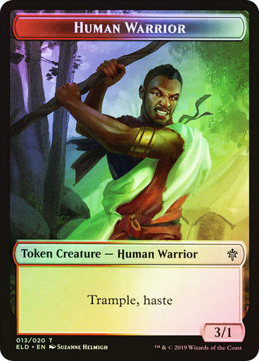 Human Warrior Token // Food Token (#17) (TELD) / Foil