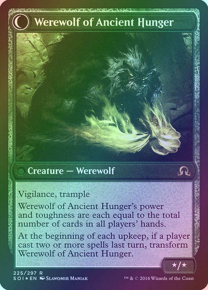 Sage of Ancient Lore // Werewolf of Ancient Hunger (PSOI) (225s) / Foil — cara 2 de 2