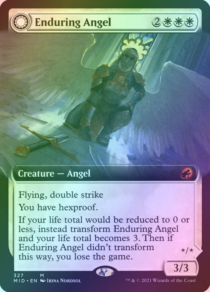 Enduring Angel // Angelic Enforcer (MID) (327) / Extended Art / Foil