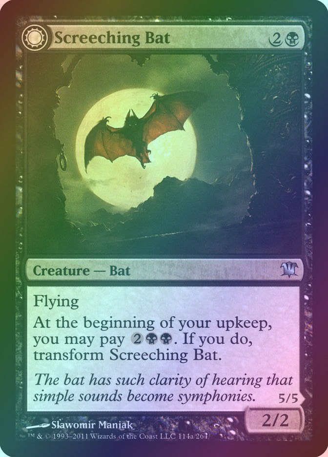 Screeching Bat // Stalking Vampire (ISD) (114) / Foil — cara 1 de 2