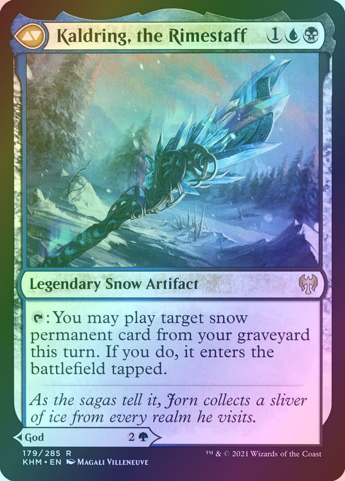 Jorn, God of Winter // Kaldring, the Rimestaff (KHM) (179) / Foil — cara 2 de 2