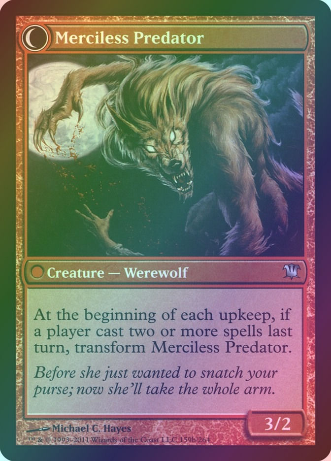 Reckless Waif // Merciless Predator (ISD) (159) / Foil — cara 2 de 2