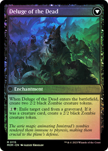 Invasion of Innistrad // Deluge of the Dead (mom) / Foil — cara 2 de 2