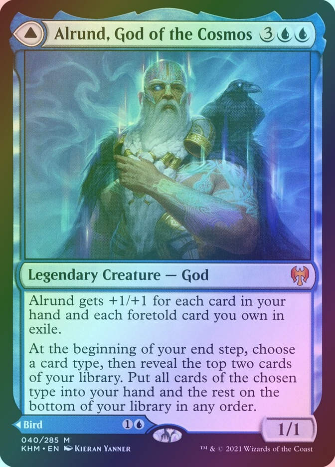 Alrund, God of the Cosmos // Hakka, Whispering Raven (KHM) (40) / Foil