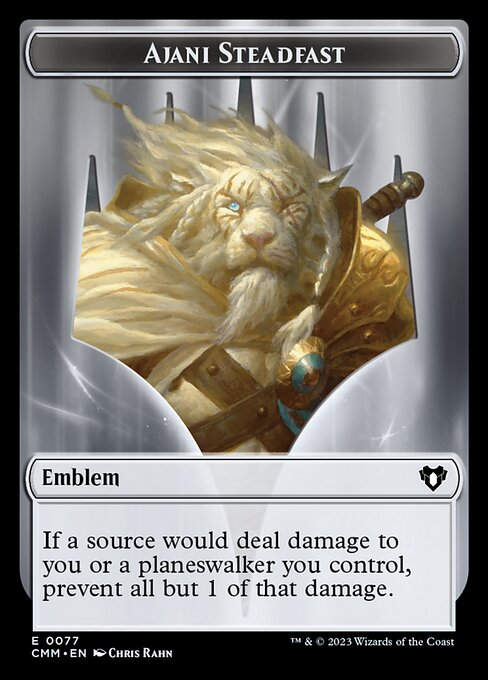 Ajani Steadfast Emblem // Wizard (tcmm) (Commander Deck)