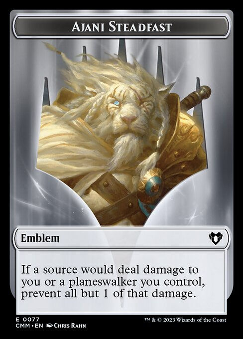 Ajani Steadfast Emblem // Wizard (tcmm) (Commander Deck)
