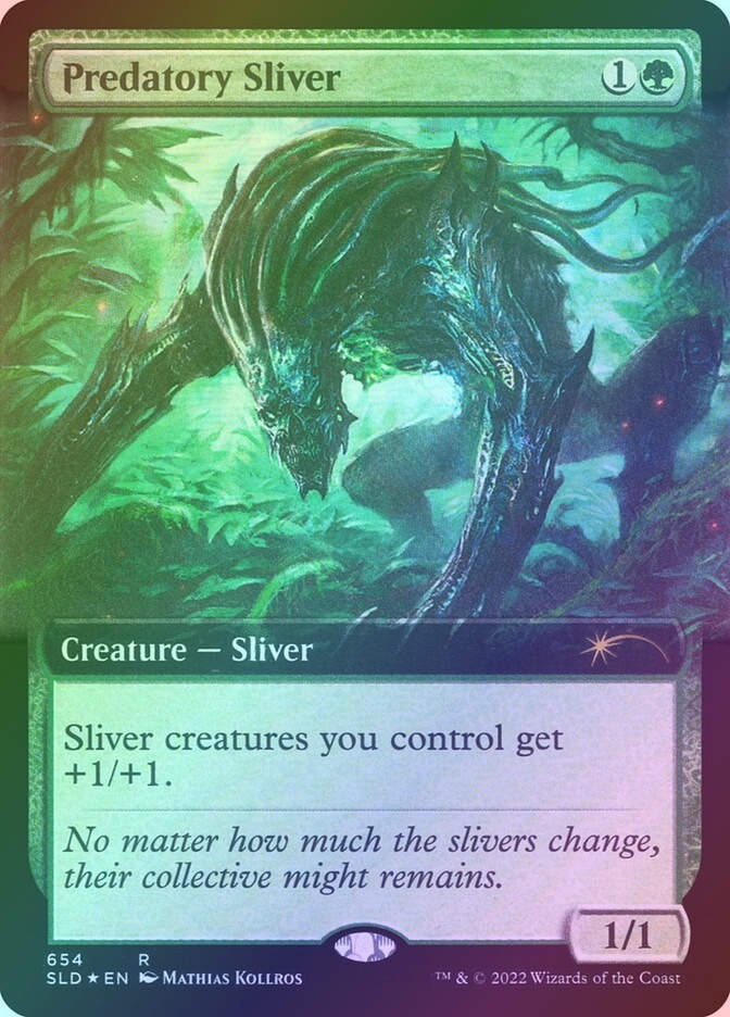 Predatory Sliver (SLD) (654) / Extended Art / Foil