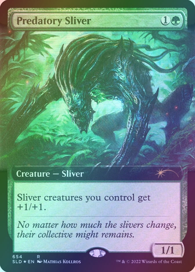 Predatory Sliver (SLD) (654) / Extended Art / Foil