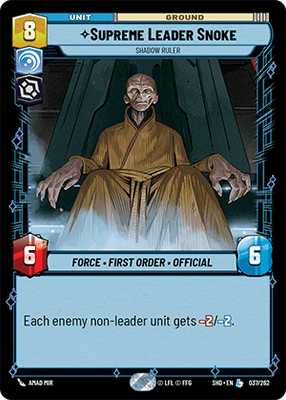 Supreme Leader Snoke - Shadow Ruler (SHD_#037/262) / Foil