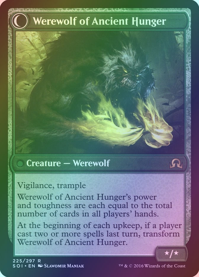 Sage of Ancient Lore // Werewolf of Ancient Hunger (SOI) (225) / Foil — cara 2 de 2