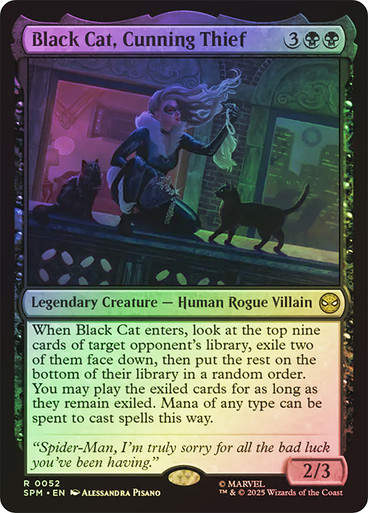 Black Cat, Cunning Thief (SPM) (52) / Foil